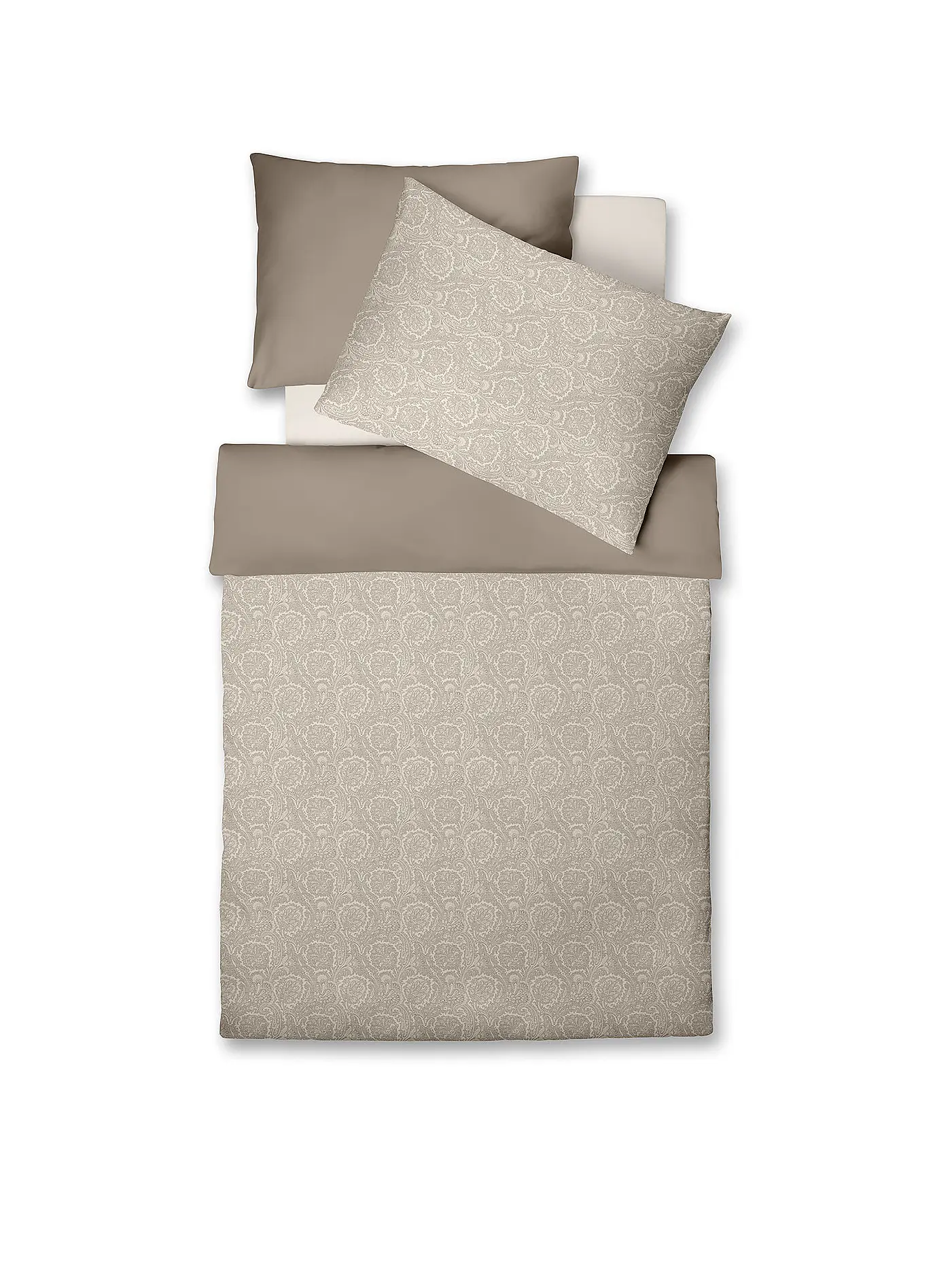 FLEURESSE | Leinen Bettwäsche NIZZA 70x90cm / 140x200cm Coral | camel